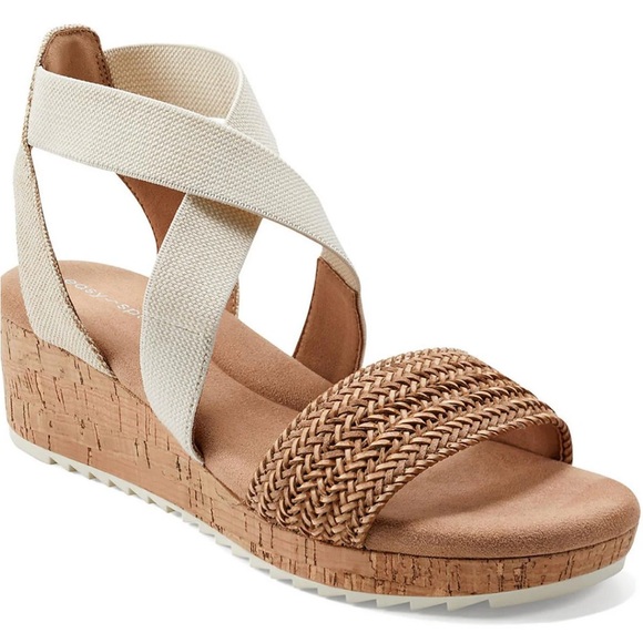 EASY SPIRIT
LORENA CANVAS CRISS-CROSS WEDGE SANDALS - Picture 1 of 4